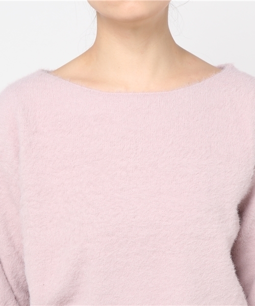 one after another NICE CLAUP（ワンアフターアナザーナイスクラップ）の「ふわふわフェザーニット（ニット/セーター・レディース・ライトグレー/ピンク/パープル系その他/アイボリー・FREE）」の8枚目の写真