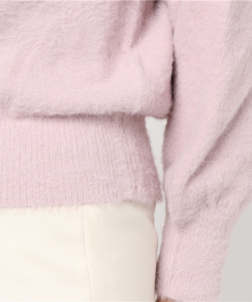 one after another NICE CLAUP（ワンアフターアナザーナイスクラップ）の「ふわふわフェザーニット（ニット/セーター・レディース・ライトグレー/ピンク/パープル系その他/アイボリー・FREE）」の10枚目の写真