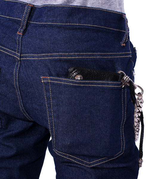 ８(eight)（エイト）の「USED加工 スキニージーンズ ストレッチ スリム デニム（デニムパンツ・メンズ・ブラック/インディゴブルー/グレー/ブルー/ワンウォッシュ・MEDIUM/LARGE/X-LARGE）」の20枚目の写真