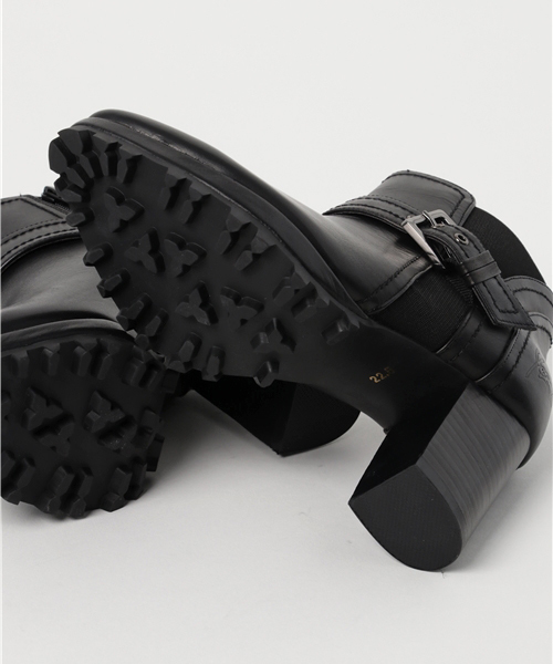 YOSUKE(ヨースケ)の「「YOSUKE/ヨースケ」ベルティッドショートレザーブーツ(ブーツ・レディース・ブラック/ブラウン/ワイン/ブルー系その他・23/23.5/24/24.5/22.5)」の9枚目の写真