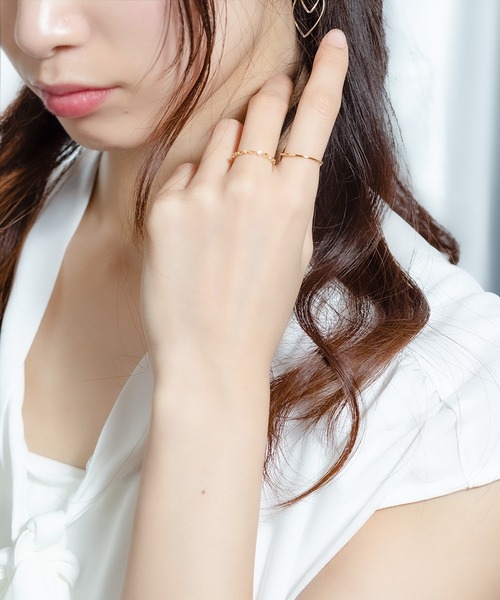 BLOOM(ブルーム)の「シルバー カット リング ピンキーリング可 BLOOM/ブルーム(リング・レディース・イエロー・1号/3号/5号/7号/9号/11号/13号/15号)」の4枚目の写真