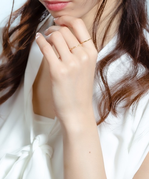 BLOOM(ブルーム)の「シルバー カット リング ピンキーリング可 BLOOM/ブルーム(リング・レディース・イエロー・1号/3号/5号/7号/9号/11号/13号/15号)」の5枚目の写真