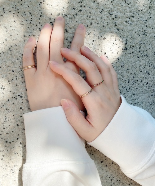 BLOOM(ブルーム)の「シルバー カット リング ピンキーリング可 BLOOM/ブルーム(リング・レディース・イエロー・1号/3号/5号/7号/9号/11号/13号/15号)」の7枚目の写真