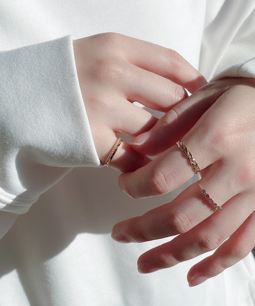 BLOOM(ブルーム)の「シルバー カット リング ピンキーリング可 BLOOM/ブルーム(リング・レディース・イエロー・1号/3号/5号/7号/9号/11号/13号/15号)」の10枚目の写真