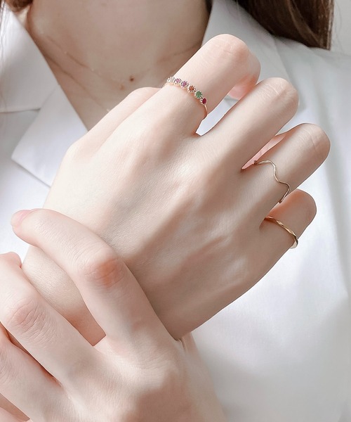 BLOOM(ブルーム)の「シルバー カット リング ピンキーリング可 BLOOM/ブルーム(リング・レディース・イエロー・1号/3号/5号/7号/9号/11号/13号/15号)」の15枚目の写真