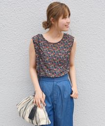 Khaju | Khaju:フラワープリントバックオープントップス◇(シャツ/ブラウス)