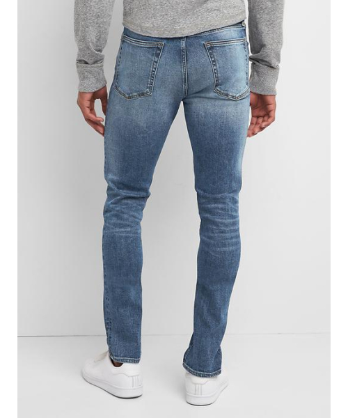 GAP（ギャップ）の「ストレートフィットジーンズ（ストレッチ）（デニムパンツ・メンズ・インディゴブルー・36W 32L/30W 30L/33W 32L/29W 30L/31W 30L/32W 30L/28W 30L/31W 32L/34W 32L/32W 32L）」の2枚目の写真