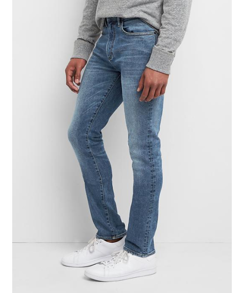 GAP（ギャップ）の「ストレートフィットジーンズ（ストレッチ）（デニムパンツ・メンズ・インディゴブルー・36W 32L/30W 30L/33W 32L/29W 30L/31W 30L/32W 30L/28W 30L/31W 32L/34W 32L/32W 32L）」の4枚目の写真