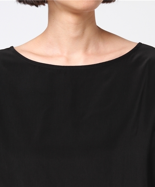 un dix cors（アンディコール）の「シンプルワイドブラウス（シャツ/ブラウス・レディース・ブラック/ベージュ・ﾌﾘ-）」の6枚目の写真