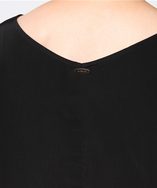 un dix cors（アンディコール）の「シンプルワイドブラウス（シャツ/ブラウス・レディース・ブラック/ベージュ・ﾌﾘ-）」の5枚目の写真