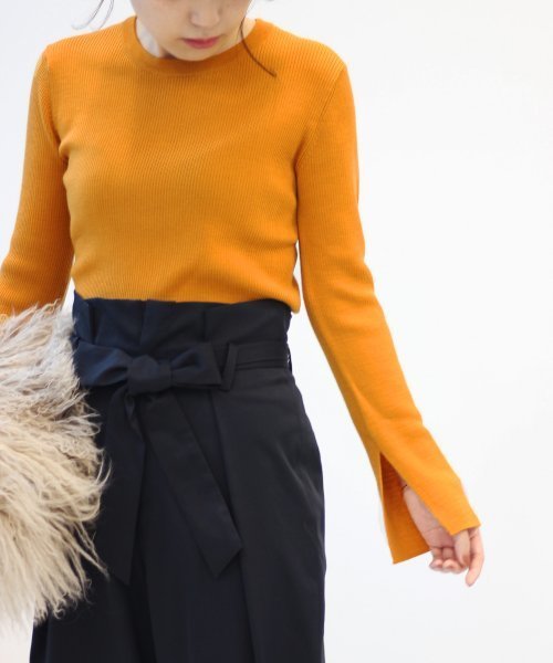 Spick & Span（スピックアンドスパン）の「WASHABLE WOOL リブCREW◆（ニット/セーター・レディース・ブラック/レッド/マスタード/ブラック×ホワイト/ナチュラル・FREE）」の5枚目の写真