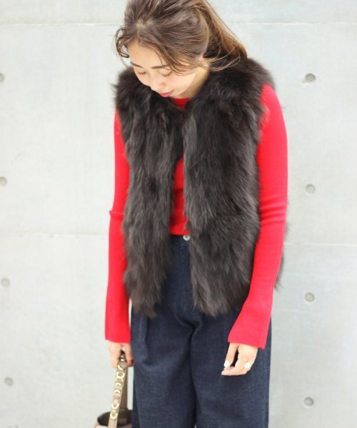 Spick & Span（スピックアンドスパン）の「WASHABLE WOOL リブCREW◆（ニット/セーター・レディース・ブラック/レッド/マスタード/ブラック×ホワイト/ナチュラル・FREE）」の15枚目の写真