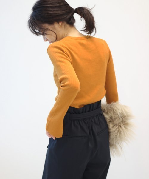 Spick & Span（スピックアンドスパン）の「WASHABLE WOOL リブCREW◆（ニット/セーター・レディース・ブラック/レッド/マスタード/ブラック×ホワイト/ナチュラル・FREE）」の10枚目の写真