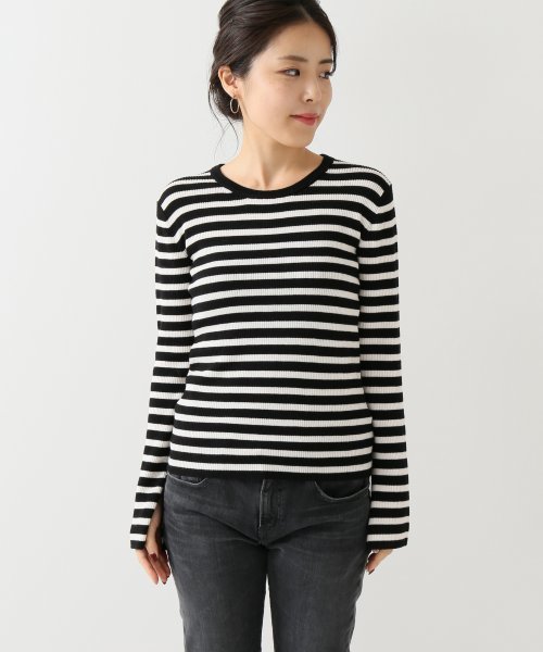 Spick & Span（スピックアンドスパン）の「WASHABLE WOOL リブCREW◆（ニット/セーター・レディース・ブラック/レッド/マスタード/ブラック×ホワイト/ナチュラル・FREE）」の22枚目の写真