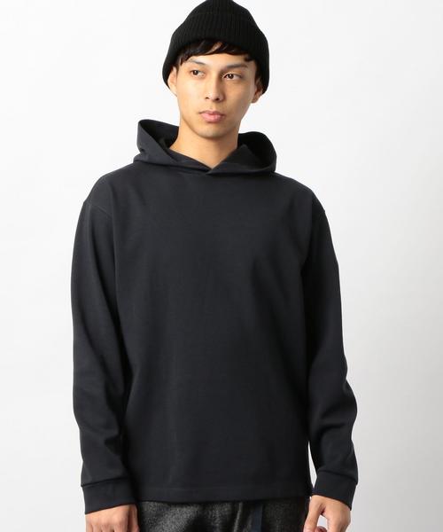 green label relaxing（グリーンレーベルリラクシング）の「CM C/Aポンチ　フーディー / パーカー ◆（パーカー・メンズ・ベージュ/ライトピンク/ダークグレー・MEDIUM/LARGE/SMALL）」の2枚目の写真