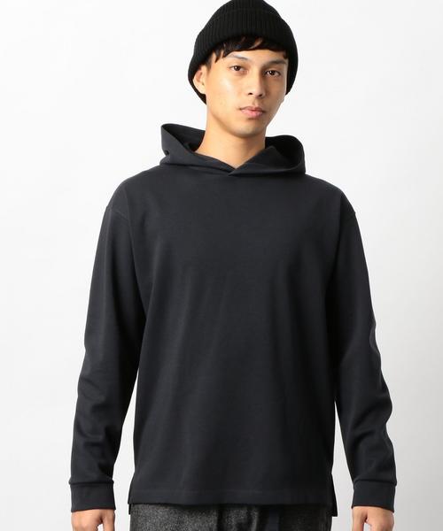 green label relaxing（グリーンレーベルリラクシング）の「CM C/Aポンチ　フーディー / パーカー ◆（パーカー・メンズ・ベージュ/ライトピンク/ダークグレー・MEDIUM/LARGE/SMALL）」の14枚目の写真