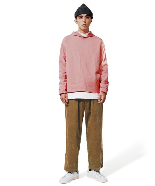 green label relaxing（グリーンレーベルリラクシング）の「CM C/Aポンチ　フーディー / パーカー ◆（パーカー・メンズ・ベージュ/ライトピンク/ダークグレー・MEDIUM/LARGE/SMALL）」の16枚目の写真