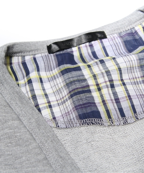 WEGO（ウィゴー）の「背裏チェックVネックSSカーディガン（カーディガン/ボレロ・メンズ・ブラック/杢グレー/ターコイズブルー/ライトピンク/ワイン・MEDIUM/LARGE）」の12枚目の写真