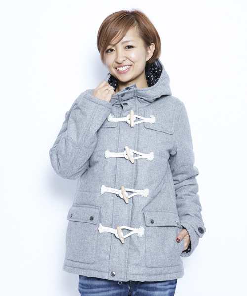 X-girl(エックスガール)の「THINSULATE DUFFLE COAT(ダッフルコート・レディース・ブラック/アッシュグレー/ブラウン・1/2)」の1枚目の写真