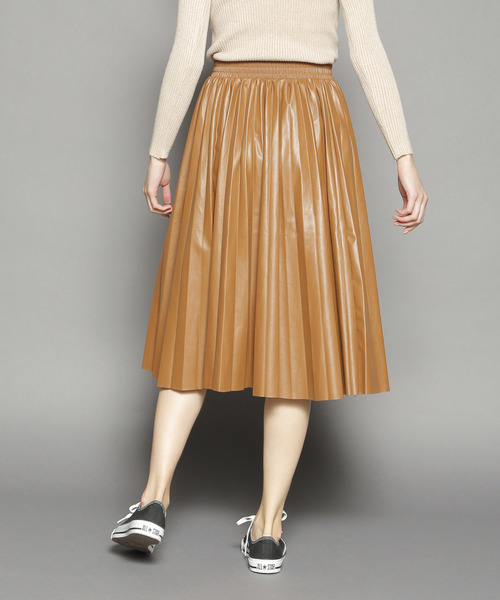 SY3（エスワイスリー）の「レザープリーツスカート（スカート・レディース・キャメル/グレー/ブラック・FREE）」の18枚目の写真