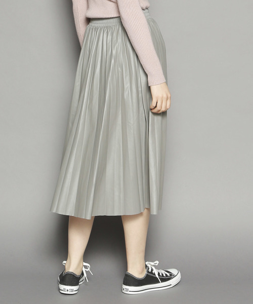 SY3（エスワイスリー）の「レザープリーツスカート（スカート・レディース・キャメル/グレー/ブラック・FREE）」の10枚目の写真