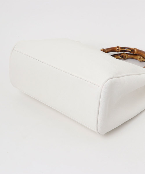 RIVE DROITE（リヴドロワ）の「バンブートート（ハンドバッグ・レディース・ホワイト/ピンク/ライトベージュ・FREE）」の6枚目の写真