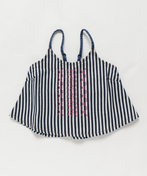 RAGMART(ラグマート)の「ビスチェ(キャミソール・キッズ・ネイビー/ストライプ・130cm/100cm/110cm/120cm)」の1枚目の写真