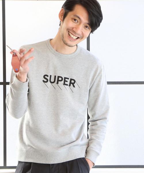 coen（コーエン）の「CVCプリントスウェットクルーネック（スウェット・メンズ・グレー/ホワイト・LARGE/SMALL/X-LARGE/MEDIUM）」の4枚目の写真