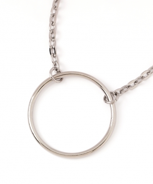 RAGEBLUE（レイジブルー）の「リングチェーンネックレス/790520（ネックレス・メンズ・ブラック/グレー・FREE）」の3枚目の写真