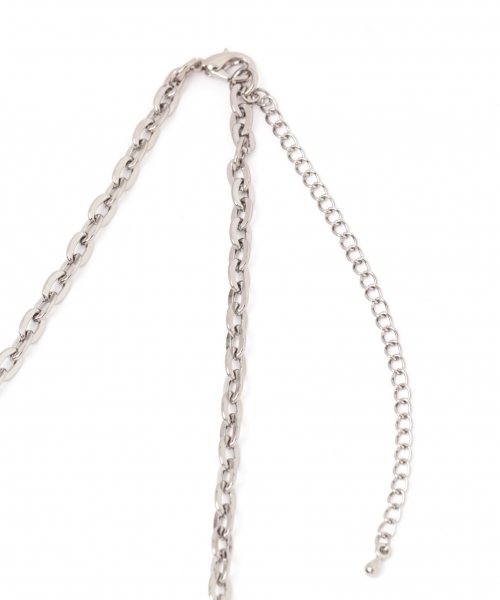 RAGEBLUE（レイジブルー）の「リングチェーンネックレス/790520（ネックレス・メンズ・ブラック/グレー・FREE）」の4枚目の写真