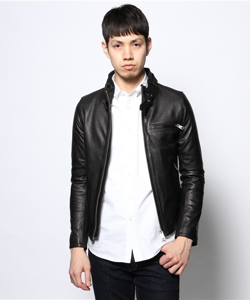 JOURNAL STANDARD(ジャーナルスタンダード)の「ラムライダースジャケット(ライダースジャケット・メンズ・ブラウン/ブラック/キャメル・MEDIUM/LARGE)」の2枚目の写真