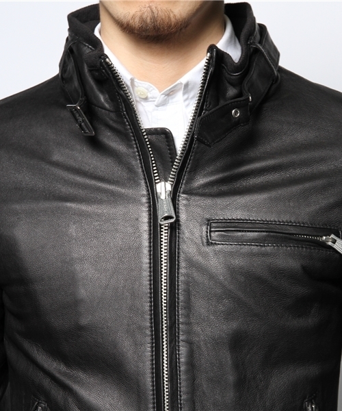 JOURNAL STANDARD(ジャーナルスタンダード)の「ラムライダースジャケット(ライダースジャケット・メンズ・ブラウン/ブラック/キャメル・MEDIUM/LARGE)」の8枚目の写真