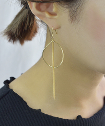 Fun & Daily | F&D : ティアドロップ&チェーンフックピアス(ピアス（両耳用）)