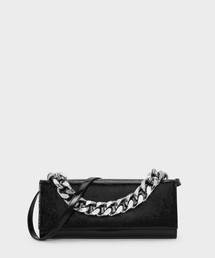 CHARLES & KEITH | チェーンハンドルフロントフラップクラッチ / CHAIN HANDLE FRONT FLAP CLUTCH(クラッチバッグ)