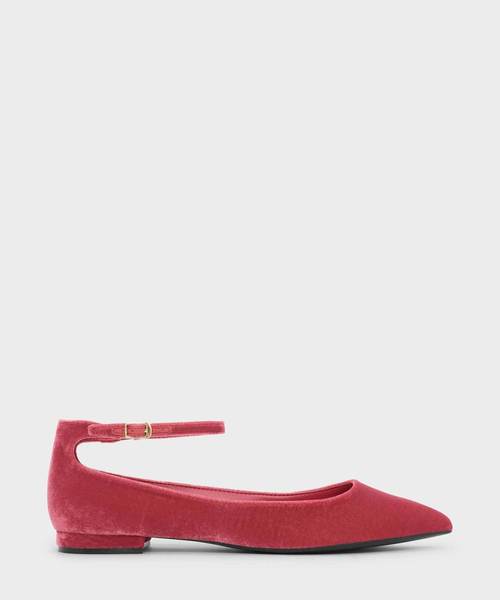 CHARLES & KEITH（チャールズ & キース）の「アンクルストラップフラット / ANKLE STRAP FLATS（パンプス・レディース・ブラック/ピンク/グリーン・22.5cm/23cm/23.5cm/24.5cm/25cm/25.5cm）」の3枚目の写真