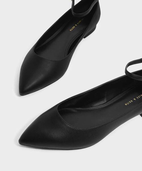CHARLES & KEITH（チャールズ & キース）の「アンクルストラップフラット / ANKLE STRAP FLATS（パンプス・レディース・ブラック/ピンク/グリーン・22.5cm/23cm/23.5cm/24.5cm/25cm/25.5cm）」の6枚目の写真