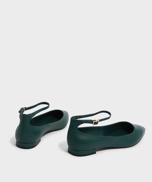 CHARLES & KEITH（チャールズ & キース）の「アンクルストラップフラット / ANKLE STRAP FLATS（パンプス・レディース・ブラック/ピンク/グリーン・22.5cm/23cm/23.5cm/24.5cm/25cm/25.5cm）」の8枚目の写真