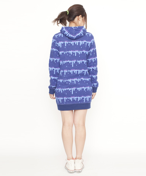 X-girl(エックスガール)の「DRIP SWEAT DRESS(ワンピース・レディース・ブルー/オレンジ/ブラック・2/1)」の5枚目の写真