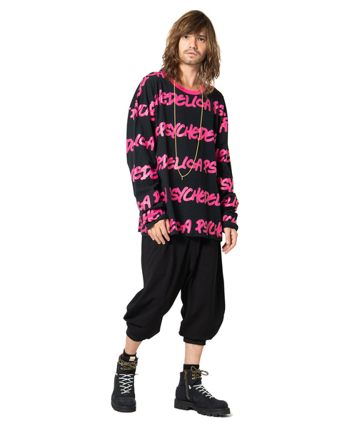 glamb(グラム)の「【glamb】サイケデリカボーダーロンティー(Tシャツ/カットソー・メンズ・ホワイト/ブラック/ネイビー・1/2/0/4/3)」の13枚目の写真