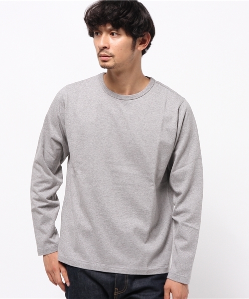 Denime(ドゥニーム)の「BASIC CUTSEW LS CN TEE/ベーシックカットソークルーネックロンT(Tシャツ/カットソー・メンズ・ホワイト/ブラック/グレー/ネイビー/杢グレー・SMALL/MEDIUM/LARGE/X-SMALL)」の4枚目の写真