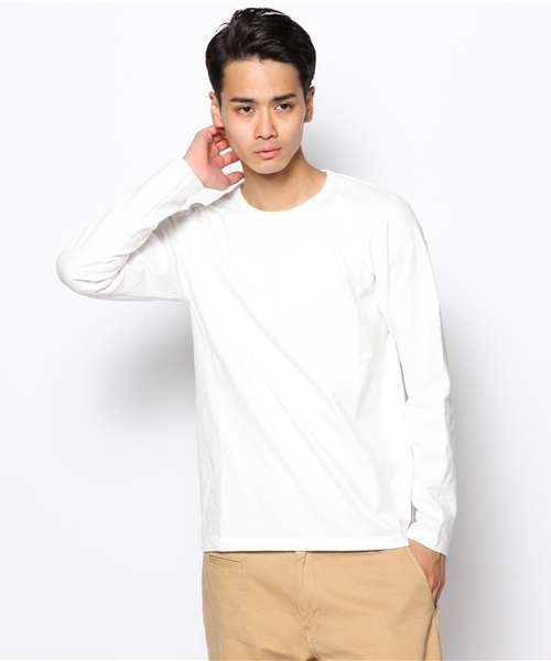 Denime(ドゥニーム)の「BASIC CUTSEW LS CN TEE/ベーシックカットソークルーネックロンT(Tシャツ/カットソー・メンズ・ホワイト/ブラック/グレー/ネイビー/杢グレー・SMALL/MEDIUM/LARGE/X-SMALL)」の22枚目の写真