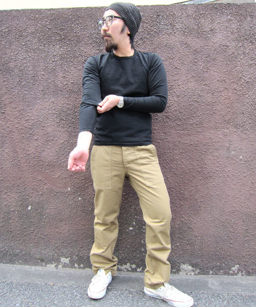 Denime(ドゥニーム)の「BASIC CUTSEW LS CN TEE/ベーシックカットソークルーネックロンT(Tシャツ/カットソー・メンズ・ホワイト/ブラック/グレー/ネイビー/杢グレー・SMALL/MEDIUM/LARGE/X-SMALL)」の20枚目の写真