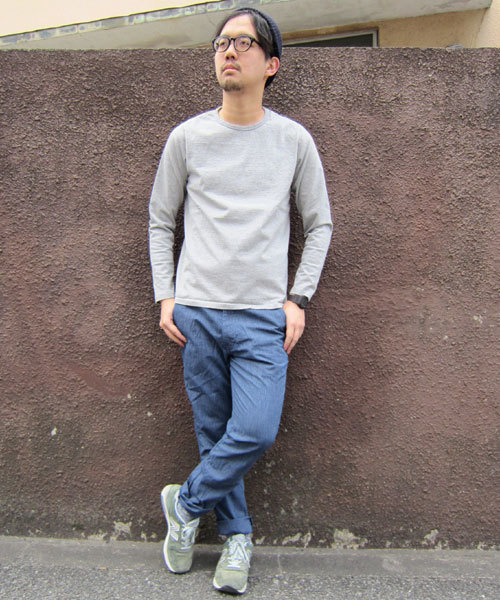 Denime(ドゥニーム)の「BASIC CUTSEW LS CN TEE/ベーシックカットソークルーネックロンT(Tシャツ/カットソー・メンズ・ホワイト/ブラック/グレー/ネイビー/杢グレー・SMALL/MEDIUM/LARGE/X-SMALL)」の21枚目の写真