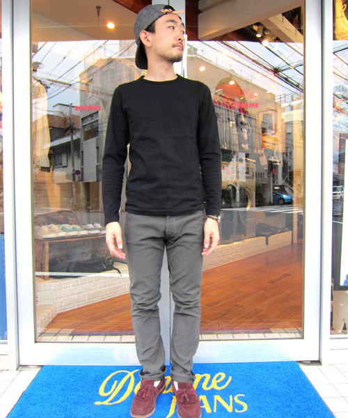 Denime(ドゥニーム)の「BASIC CUTSEW LS CN TEE/ベーシックカットソークルーネックロンT(Tシャツ/カットソー・メンズ・ホワイト/ブラック/グレー/ネイビー/杢グレー・SMALL/MEDIUM/LARGE/X-SMALL)」の9枚目の写真