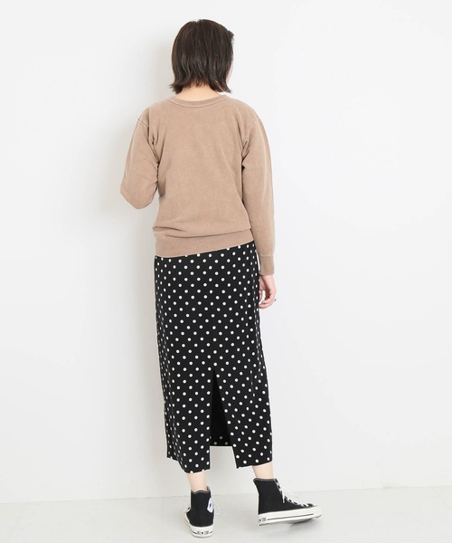 journal standard L'essage（ジャーナルスタンダードレサージュ）の「ヴィスコースドットスカート◆（スカート・レディース・ブラック/ナチュラル・36/38）」の5枚目の写真