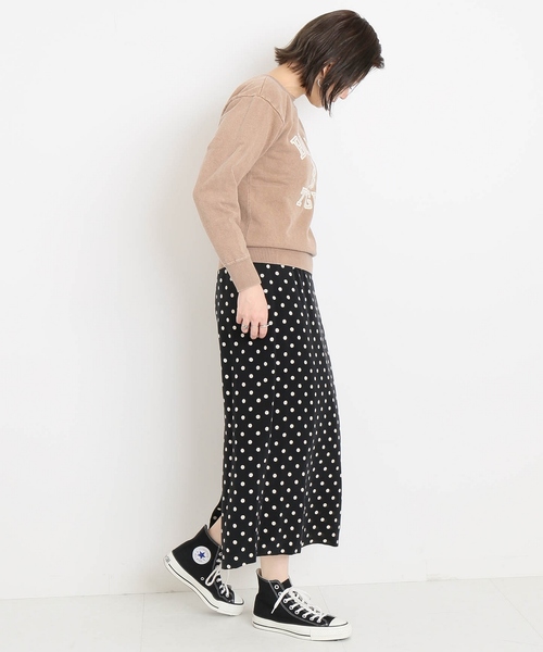 journal standard L'essage（ジャーナルスタンダードレサージュ）の「ヴィスコースドットスカート◆（スカート・レディース・ブラック/ナチュラル・36/38）」の6枚目の写真