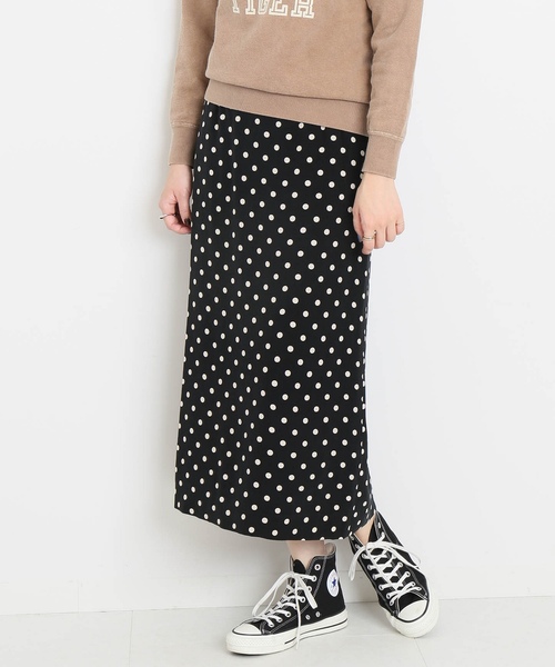 journal standard L'essage（ジャーナルスタンダードレサージュ）の「ヴィスコースドットスカート◆（スカート・レディース・ブラック/ナチュラル・36/38）」の7枚目の写真