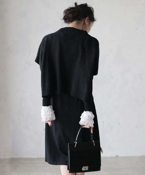 cawaii（カワイイ）の「手元をエレガントに魅せるレースフリルの付け袖（付け襟・レディース・ホワイト・FREE）」の14枚目の写真