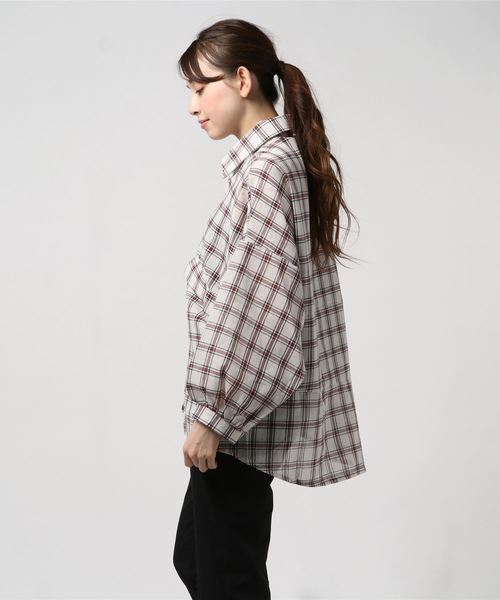 LUGG NAGG(ラグナグ)の「【Jewelobe/ ジュエローブ】 ボリュームスリーブチェックシャツ(シャツ/ブラウス・レディース・ネイビー/レッド/オフホワイト・FREE)」の9枚目の写真