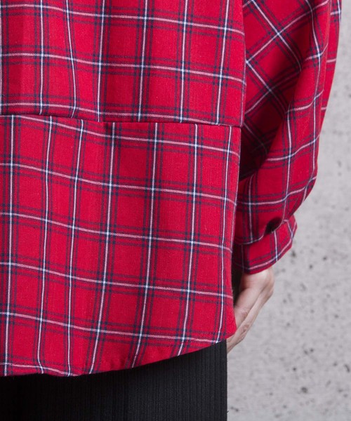 LUGG NAGG(ラグナグ)の「【Jewelobe/ ジュエローブ】 ボリュームスリーブチェックシャツ(シャツ/ブラウス・レディース・ネイビー/レッド/オフホワイト・FREE)」の12枚目の写真